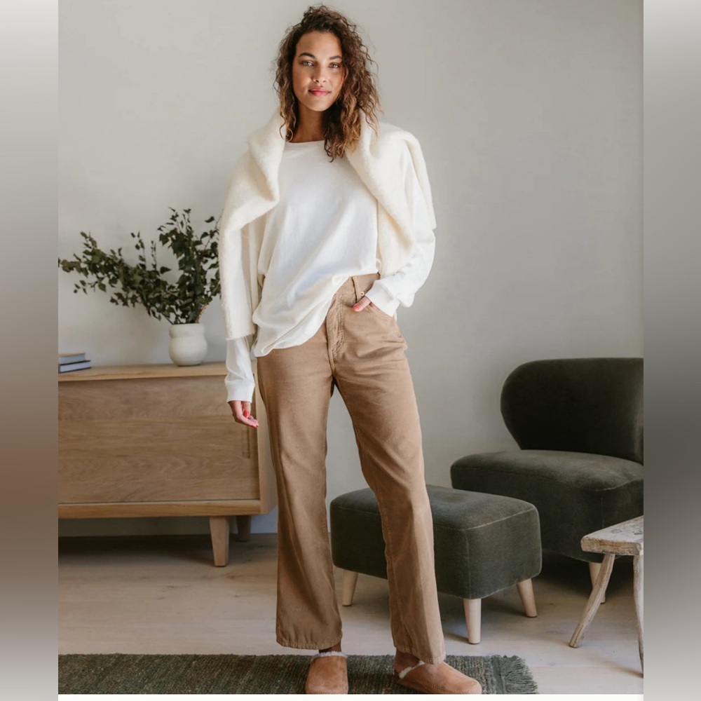Sold Out RE/DONE Jenni Kayne 70s Loose Flare Pants Washed Khaki